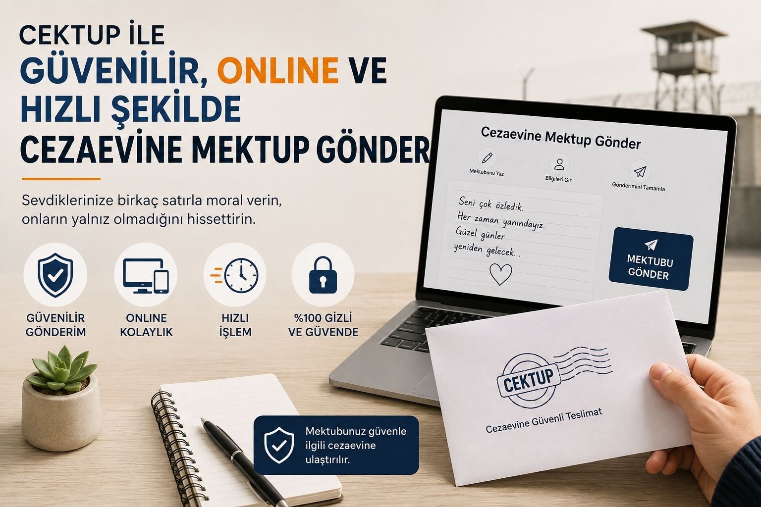 Cektup ile Güvenilir, Online ve Hızlı Şekilde Cezaevine Mektup Gönder